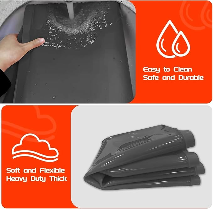 Silicone Griddle Mat for Blackstone 17 Inch Griddle, Heavy Duty Food Grade Silicone Griddle Cover, Griddle Accessories for Blackstone Grill, All Season Protective Cover (Gray, 17 Inch)