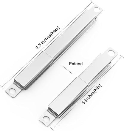 4Pack 304 Stainless Steel Adjustable Carryover Tubes - 5"–9.5" Universal Crossover Tubes Replacement Parts for Charbroil & Kenmore & Others Most 3-4-5 Burners Grills