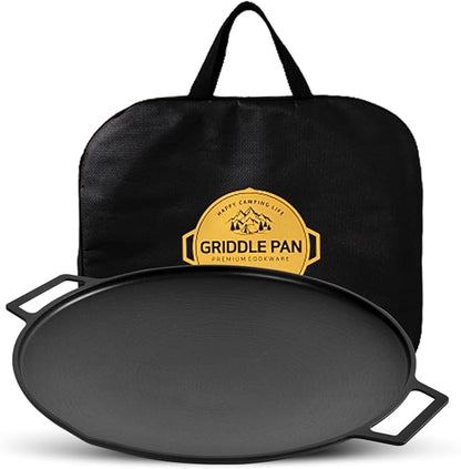 Korean BBQ 3 IH Griddle Grill Pan with Bag, Nonstick Coating, All Stove(Gas, Electric & Induction),Indoor Outdoor Griddle(16in)