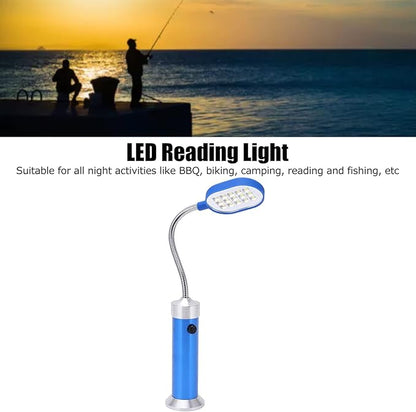 Barbecue Grill Light, Magnetic Gooseneck Lamp, Weather Resisting LED Outdoor Work Light for Fishing BBQ Cycling (Blue)