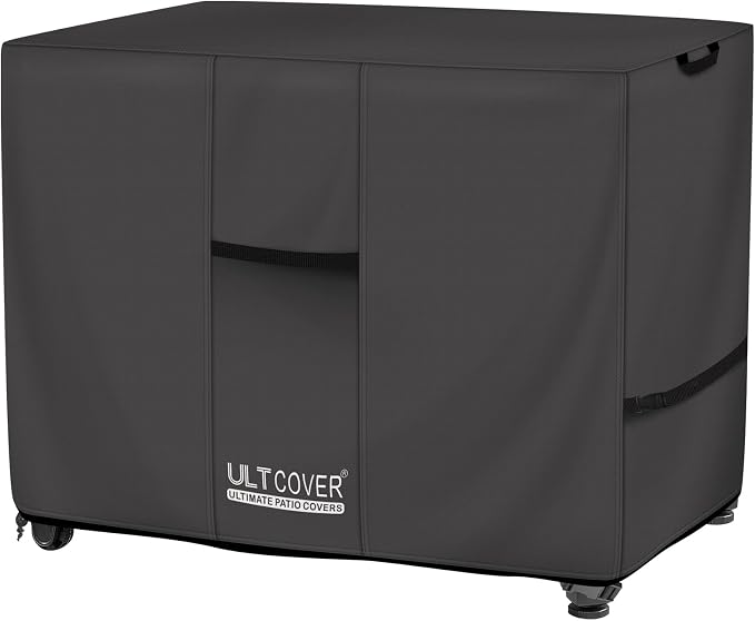 ULTCOVER Waterproof Prep Table Cover for 52 Inch Keter Unity XL Portable Table, Outdoor Storage Cabinet Prep Station Cover 54L x 22W x 35H inch, Black