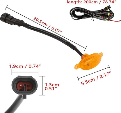 x xotic tech 3pcs Amber Lens Front Grille Marker LED Light Lamps w/Harness Wiring OE Fit Compatible with Ford F-150 F150 Raptor 2010-2014 & 2017-up(Amber 12-SMD)