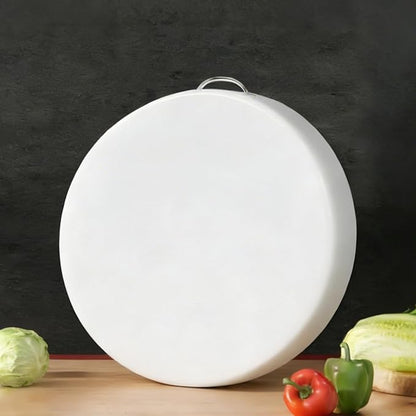 18.9" Round Plastic Cutting Board, 2" Extra Thick Commercial Grade Butcher Board, Food-Grade PE Chopping Block for Meat Cutting, Butchering, BBQ Prep & Restaurant Kitchen Use