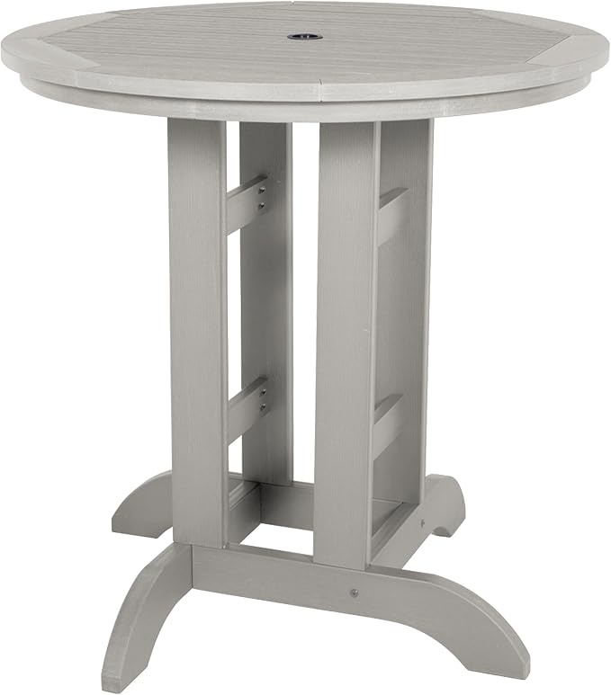 highwood AD-CNA36-HGR Hamilton 3 Piece Round Counter Dining Set, Harbor Gray