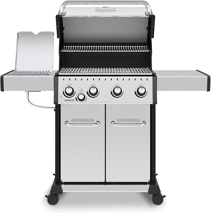 Broil King 875924 Baron S 440 Pro IR, Liquid Propane (LP), Stainless Steel, Black