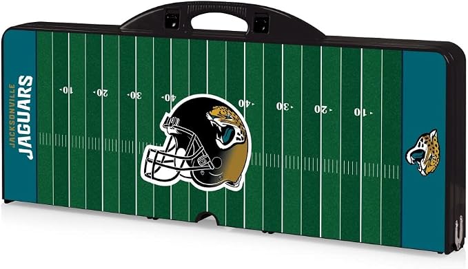 Picnic TIME NFL Football Field Folding Picnic Table, Camping Table, Outdoor Table with Umbrella Hole