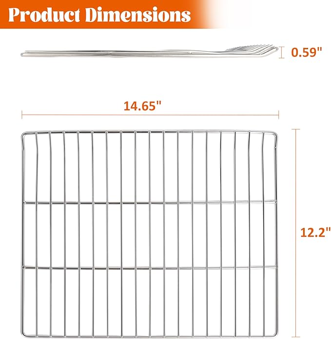 9007170303 Smoking Rack for Masterbuilt 30 inch Electric Smoker Grill Grid Cooking Grates Replacement Parts Stainless Steel Grilling Gride Master Built MB20071117 20071117 Accessory