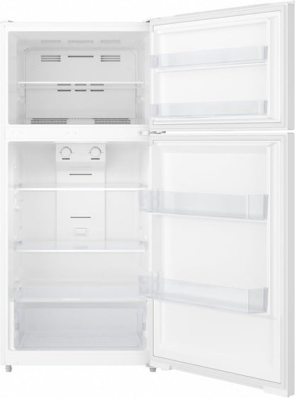KoolMore 28 Inch 14 Cu Ft Top Freezer Refrigerator, White, Freestanding Full Size Fridge Freezer for Home Kitchen or Garage