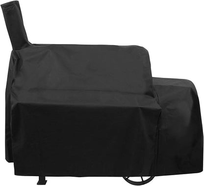 Unicook Heavy Duty Waterproof Grill Cover, Compatible with Oklahoma Joe's Highland, Horizontal and More Smokers, Charcoal Offset Smoker Cover, Fade and UV Resistant Material, Black