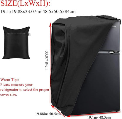 Mini Refrigerator Dust Cover Compatible with Midea WHD-113FSS1 Refrigerators, 420D Oxford Fabric Waterproof Dustproof Mini Fridge Freezer Cover Protector Refrigerator Covers
