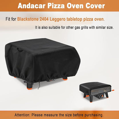 Pizza Oven Cover for Blackstone 2404/1813/1666 Tabletop Pro Pizza Oven Accessories, Heavy Duty Grill Cover for Blackstone Pizza Oven - 25" L×26" W×11" H | Waterproof Heavy Duty Grill Cover for Blackstone Pizza Oven - 25" L×26" W×11" H