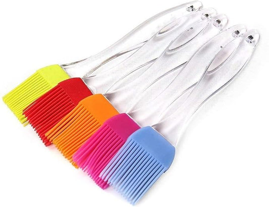 Silicone Basting Pastry & BBQ Brush Set - Uniwit 5 PCS Silicone BBQ Pastry Oil Brush Turkey Baster,Barbecue Utensil use for Grilling and Marinating (6.89" * 1.28"(L*W))