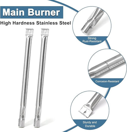 Grill Parts for Kitchenaid 720-0819, 720-0819G 2 Burner Gas Grill, Grill Grates Heat Plates Burners Kit for Kitchenaid BBQ 720-0819, Kitchenaid 720-0819G Costco