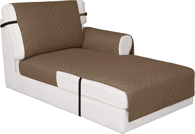 Easy-Going Reversible Couch Cover, Chaise Lounge, Camel/Camel | Machine Washable Slipcover For Dogs, Water Resistant Furniture Mat For Living Room, Non-Slip Sofa Cover, Pet Friendly