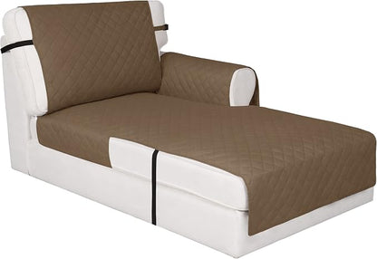 Easy-Going Reversible Couch Cover, Chaise Lounge, Camel/Camel | Machine Washable Slipcover For Dogs, Water Resistant Furniture Mat For Living Room, Non-Slip Sofa Cover, Pet Friendly