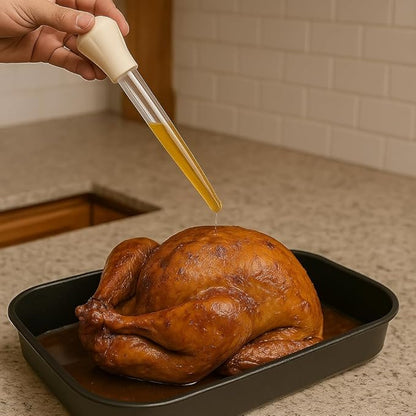 Turkey Baster – Heat-Resistant BPA-Free Food-Grade Basting Tool for Cooking Roasts, Butter, Marinades, and Juices