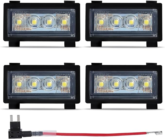 Grille Lights Compatible With jeep Compatible With Wrangler JL 2018 2019 2020 2021 2022 2023 Front Grill Light Warning Daylights Car Accessories 4PCS(LED Yellow A)