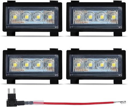 Grille Lights Compatible With jeep Compatible With Wrangler JL 2018 2019 2020 2021 2022 2023 Front Grill Light Warning Daylights Car Accessories 4PCS(LED Yellow A)
