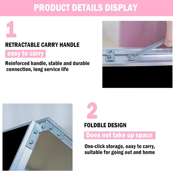 Portable Folding Table - Small Outdoor Folding Table, Suitable for Travel, Camping, Beach, Barbecue, Picnic, Party, Patio (Black)