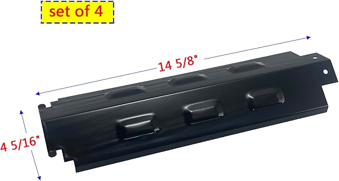 Parts Kit DG156 Replacement for Charbroil 463420507,463420509,463460708,463460710 Gas Grill Burners, Carryover Tubes,Heat Plates (SS Burner+SS Carry-over tubes+Porcelain Steel Heat Plate)