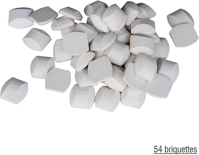 Hongso Ceramic Briquettes for Turbo Classic Elite and Nexgrill Models, 720-0057 720-0057-3B 720-0057-4B CG3CKW CG3CKWN Classic CG3TCBRN, 54-Piece Barbecue briquettes Gas Grill Stone 1.875 x 1.875 inch