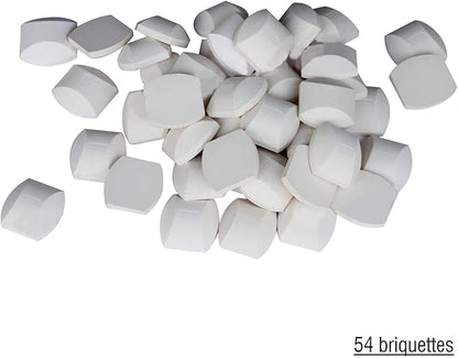 Hongso Ceramic Briquettes for Turbo Classic Elite and Nexgrill Models, 720-0057 720-0057-3B 720-0057-4B CG3CKW CG3CKWN Classic CG3TCBRN, 54-Piece Barbecue briquettes Gas Grill Stone 1.875 x 1.875 inch