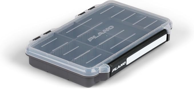Plano StowAway 3600 50/50 Split Stow Tackle Box with Corrosion-Preventive Rustricor, Single Latch Design, Transparent DuraView Lid, Stackable Storage for Fishing Bait, Lures and Gear
