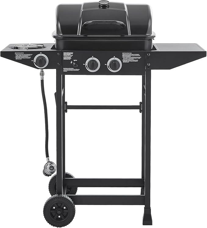 Outdoor Gas Grill with 6 Burners & Side Burner 59000 BTU Stainless Steel BBQ Grill Enamel-Coated Grates Side Tables for Backyard Patio Cooking Charcoal Grills & Smokers,A1