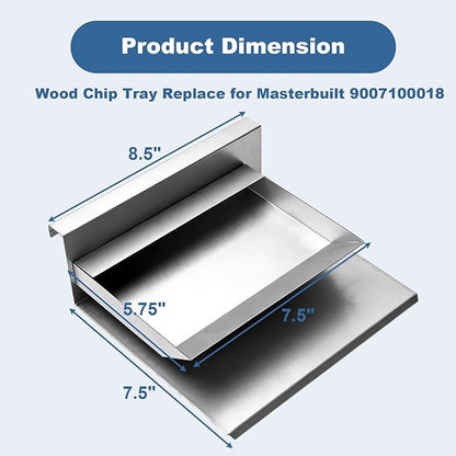 Wood Chip Tray Replacement Part for Masterbuilt 30 Inch Digital Electric Smoker 9007100018 Wood Chip Holder for Masterbuilt 990070024