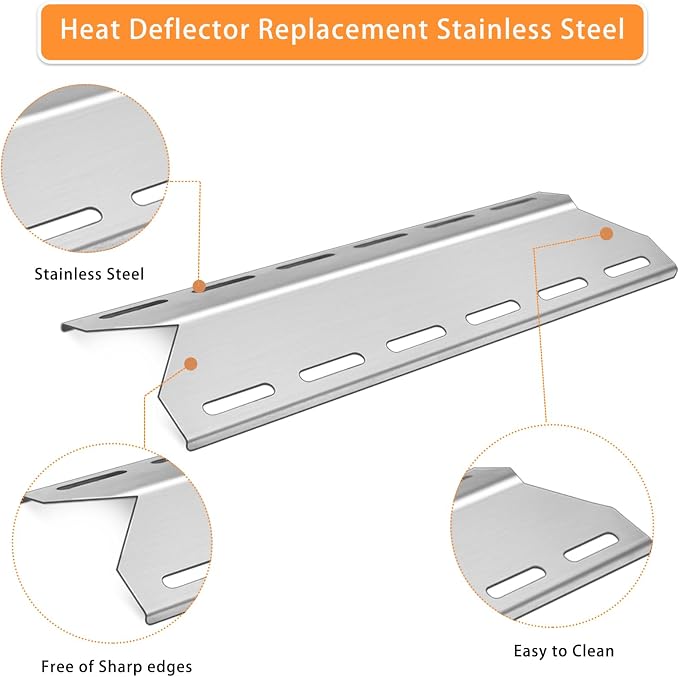 Grill Replacement Parts for Charmglow 720-0234, Nexgrill 720-0033 | Member's Mark 720-0584, Kirkland 720-0025, SAMS 720-0584A, Heat Plates and Burner Tubes 5 Burner Grill