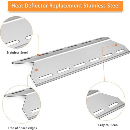 Heat Plate Replacement Parts for Charmglow, Home Depot, Nexgrill, Jenn-Air | Fit for Kirkland, Member's Mark, Perfect Flame, Sams and Other Gas Grills, 17 5/16", 4-Pack