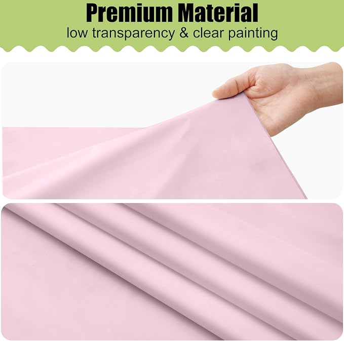 Smiry Disposable Table Cloth - 10 Pack, 54 x 108 Inch Waterproof Rectangle Tablecloths for Easter Party, Valentines & Mothers Day Decorations, Decorative Plastic Table Cover, Leakproof & Sturdy, Pink