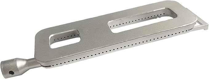 3 Pack Cast Stainless Steel 304 Grill Burner & 3 Lock Pins, 15 3/4 x 4 3/4 in, Upgraded Replacement for CISC, Fits for Coyote Members Mark Bakers Chef Grand Hall BBQ Grills 608SB, Monarch-04A 04B