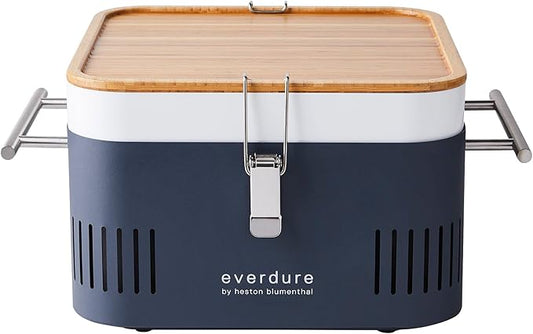 Everdure CUBE Portable Charcoal Grill + Carrying Bag Bundle | Portable Tabletop BBQ Grill