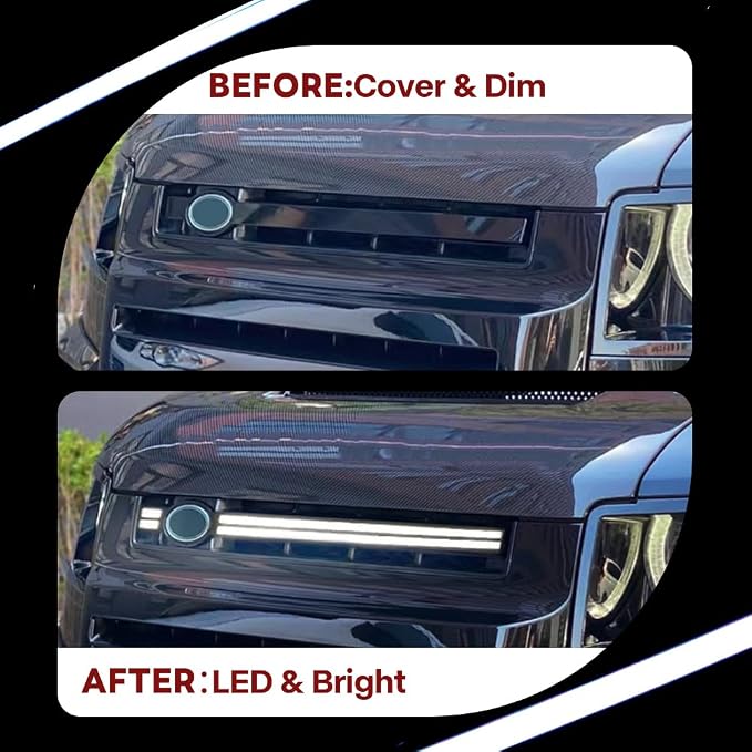 LED Grille Lights for 2020-2025 Land Rover Defender 90 110 130 Front Grill Trim Strips Light with Start Up Animation DRL Lighting Replacement Accessories (White)