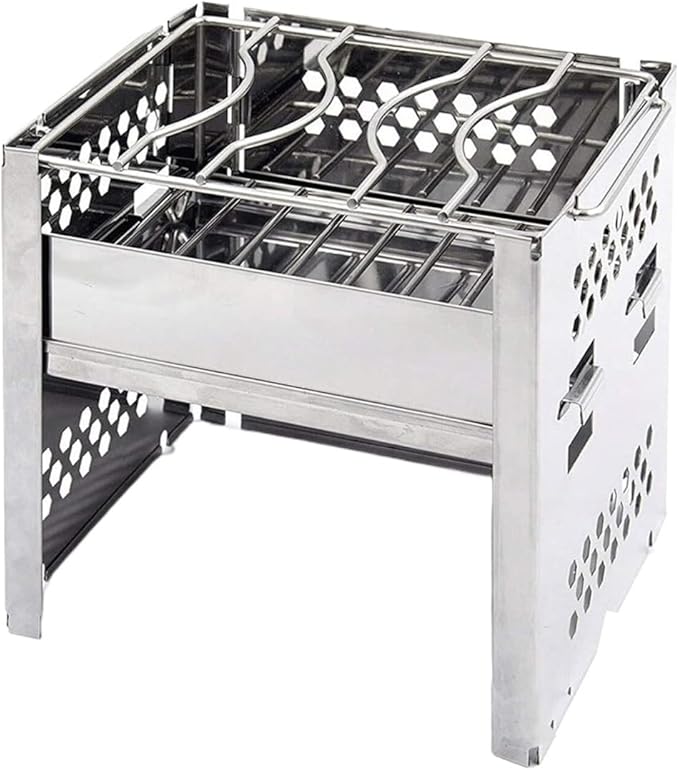Outdoor Picnic Outdoor Indoor Barbecue Charcoal Grill Stainless Steel Folding Camping Stove Outdoor Grill