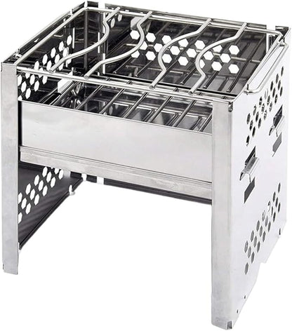 Outdoor Picnic Outdoor Indoor Barbecue Charcoal Grill Stainless Steel Folding Camping Stove Outdoor Grill