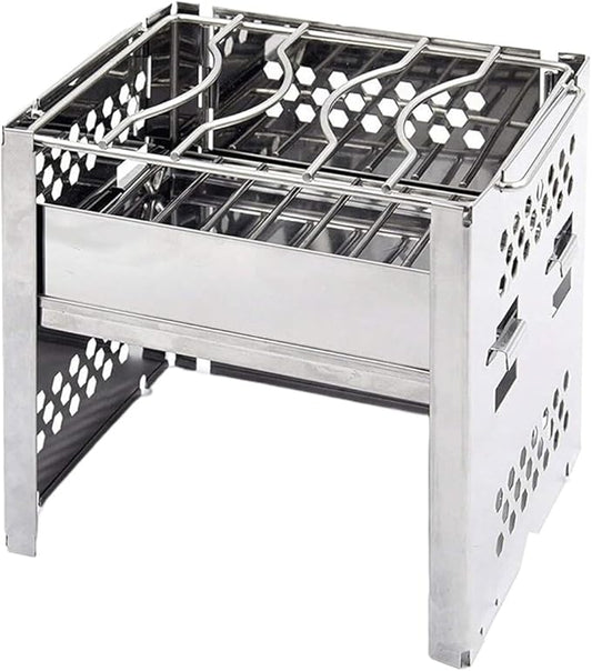 Outdoor Picnic Outdoor Indoor Barbecue Charcoal Grill Stainless Steel Folding Camping Stove Outdoor Grill