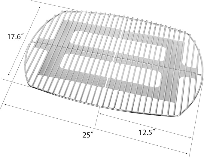 Stanbroil Solid Rod Stainless Steel Grill Cooking Grates for Weber Q300, Q320, Q3000, Q3100, Q3200 Series Gas Grill, Replacement Parts for Weber 7646