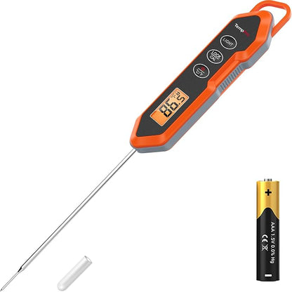 TempPro TempSwift Waterproof Instant Read Meat Thermometer for Cooking | Digital Food Thermometer with Backlight & Calibration, Cooking Thermometer for BBQ