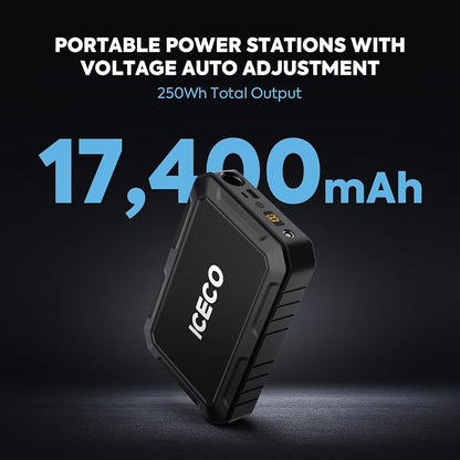 ICECO PB250 Portable Power Station, 250Wh Magnetic Power Bank, Outdoor Generator 12V Refrigerator, Mobile Lithium Battery Pack, for Home Backup Outdoor Emergency RV Van Hunting