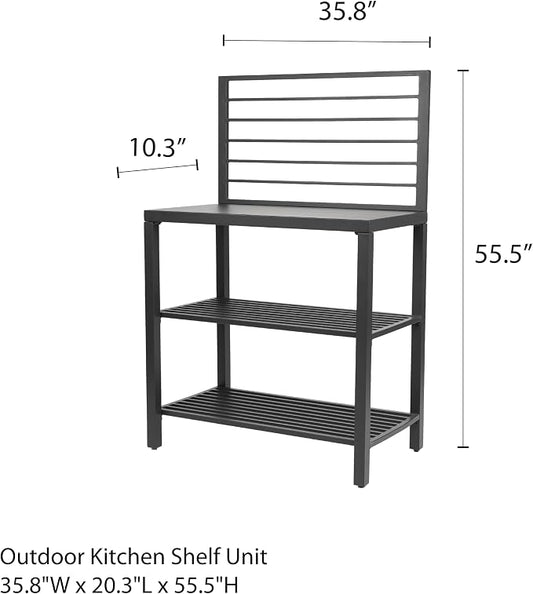 RTS Home Accents Outdoor Kitchen with Shelves
