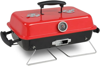 Portable Charcoal Grills, Outdoor Small Barbecue Grill with Lid, BBQ Grill Set, Tabletap Smoker Grill for Cooking Backyard Camping Picnic Garden Party
