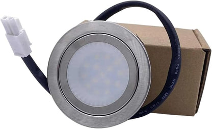 2-Pack DC 12V Smoke Exhauster Light Kitchen Range Hood Light 1.5W 68mm Stove Smoke Vent Extractor Light Warm White 3000K