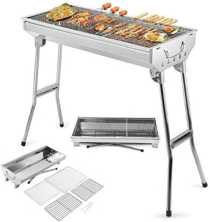 Enjoy Cooking Party Friend Family Grilled Food Portable Charcoal Grill BBQ Outdoor Camping Grilling Barbecue Smoker Burner Patio Backyard Stove