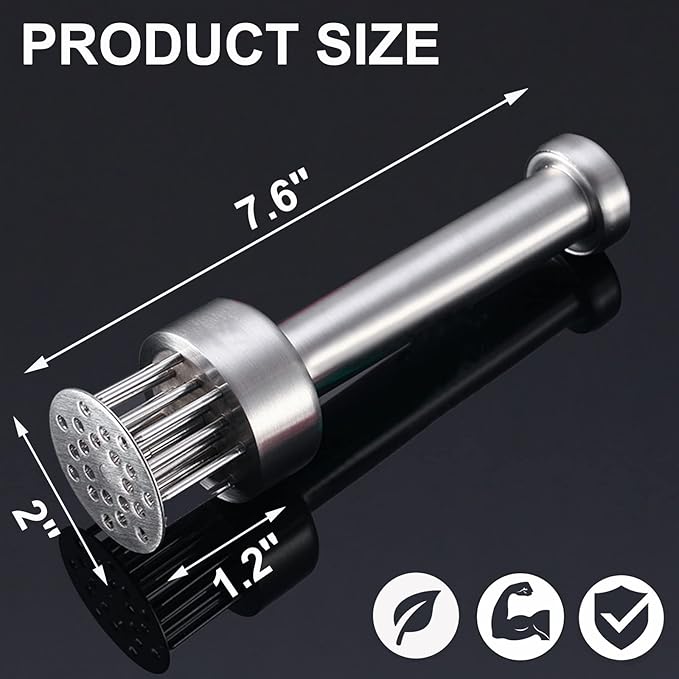 Meat Tenderizer Tool, Stainless Steel Needle Meat Tenderizer with 21 Needles, Kitchen Tenderizing Tool for Steak, Chicken, Pork, Beef, Dishwasher Safe