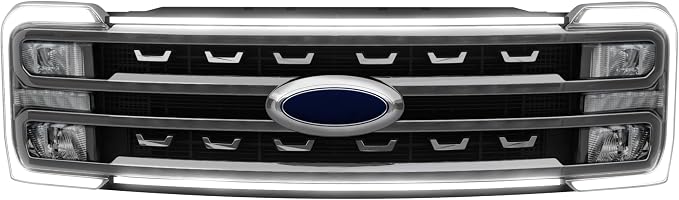 Super Duty-Ghost LED Grill Lights for 2023-2024 Ford F250, F350, F450 & F550 (Black Anodized Frame with Plug & Play Harness)