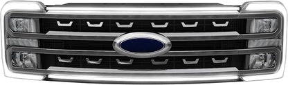 Super Duty-Ghost LED Grill Lights for 2023-2024 Ford F250, F350, F450 & F550 (Black Anodized Frame with Smoked Lens)