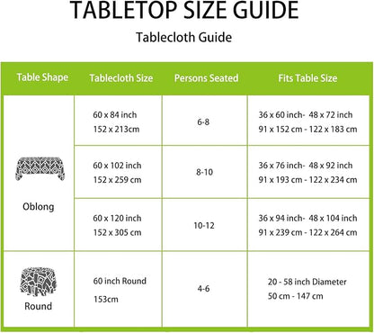 LUSHVIDA Moroccan Outdoor Tablecloth with Umbrella Hole and Zipper, 60 x 102 Inch Blue, Rectangle Waterproof Wrinkle Free Table Cloth Decorative Fabric Washable Table Cover for Patio, Party, Picnic