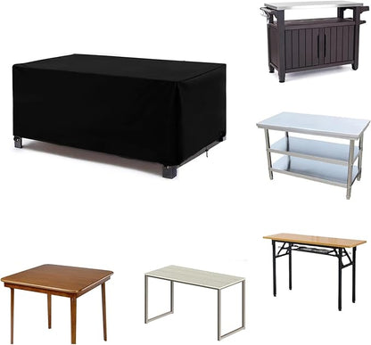Outdoor Prep Table Cover 48''L x 24''W x 35''H,Heavy Duty Waterproof 600D Furniture Cover for Stainless Steel Food Table,Cart Prep Table,Coffee Table,BBQ Grill Table,Dining Table Office Desk